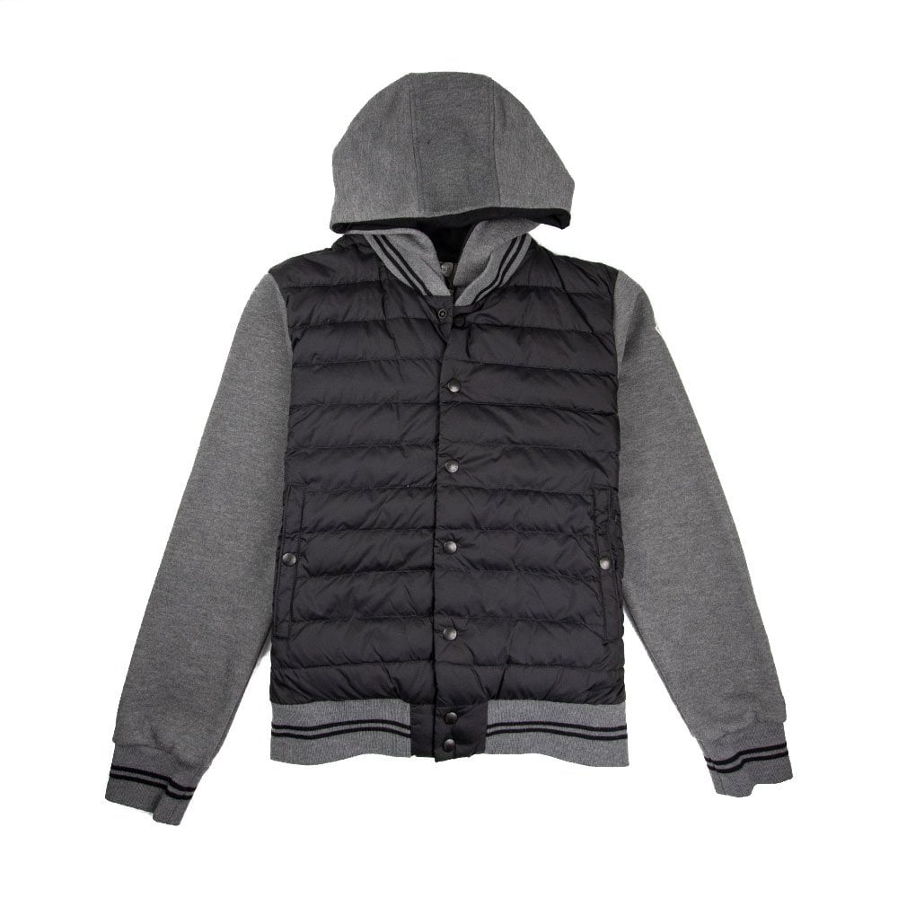 Moncler Padded Body Hooded Jacket Dark Grey
