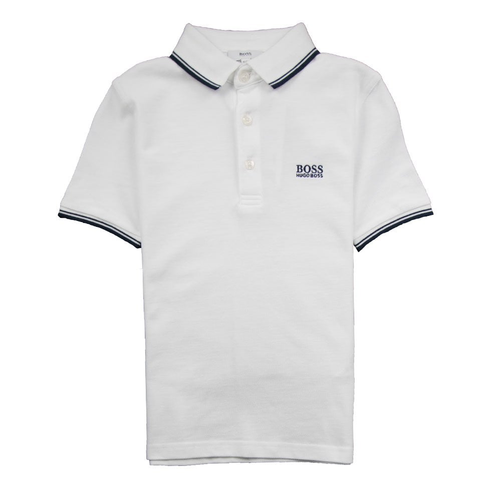 Hugo Boss Kids Basic Logo Polo White