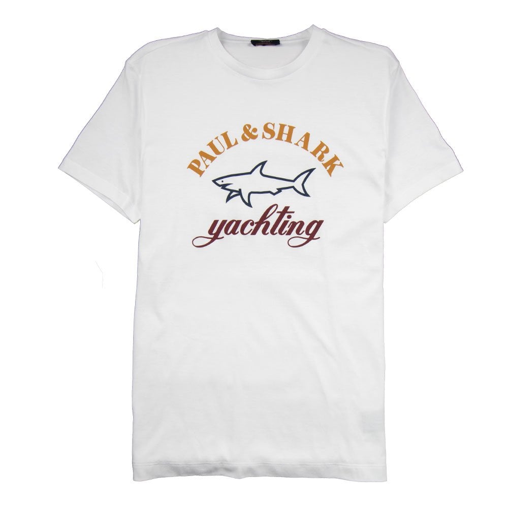 Paul and Shark Large Logo T-Shirt White