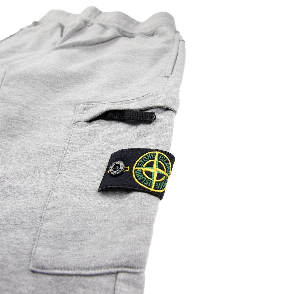 Stone Island Junior Track Bottoms Light Grey