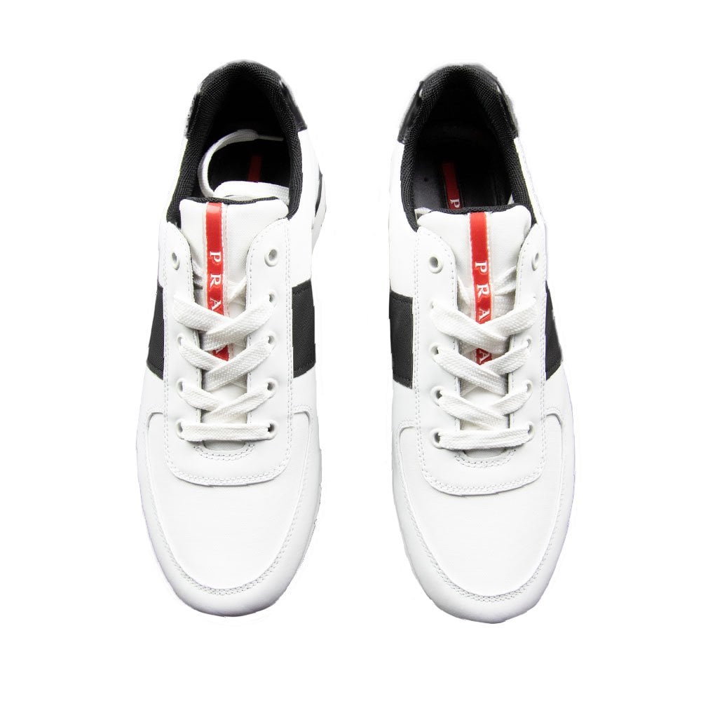 Prada Vit Rubber Ny Trainers White/Black