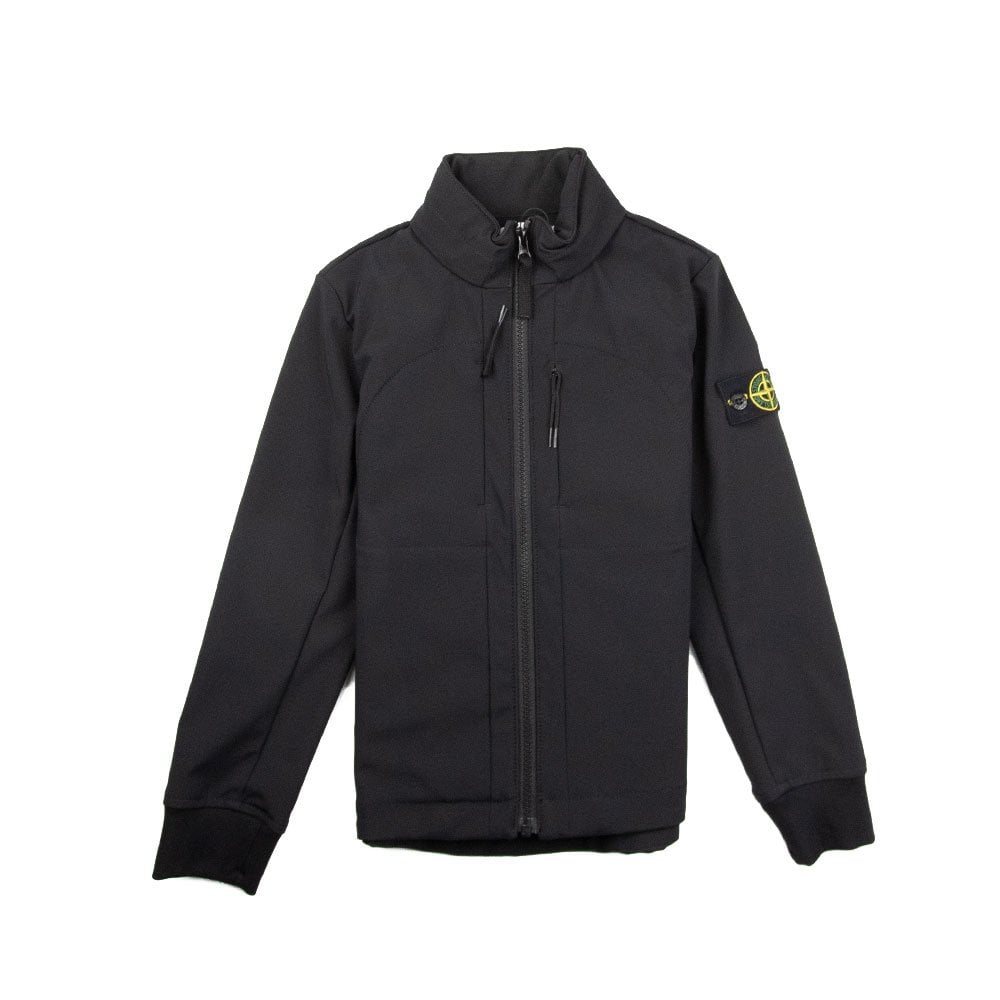 Stone Island Junior 40234 Soft Shell Jacket Black