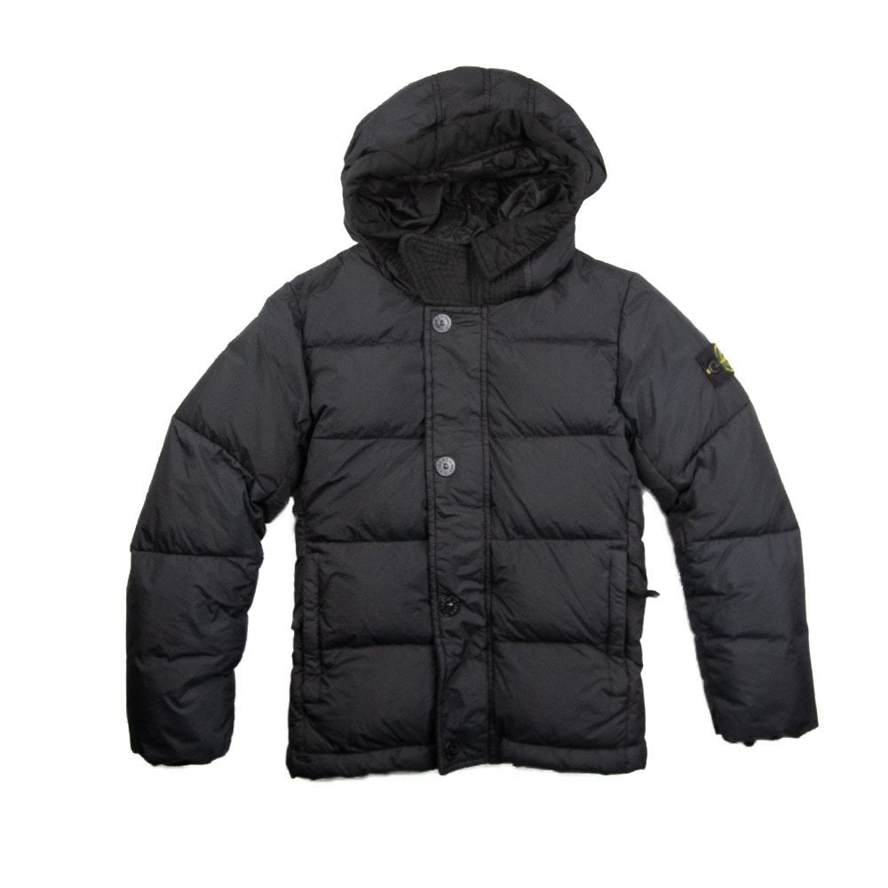 Stone Island Junior Crinkle Jacket Black