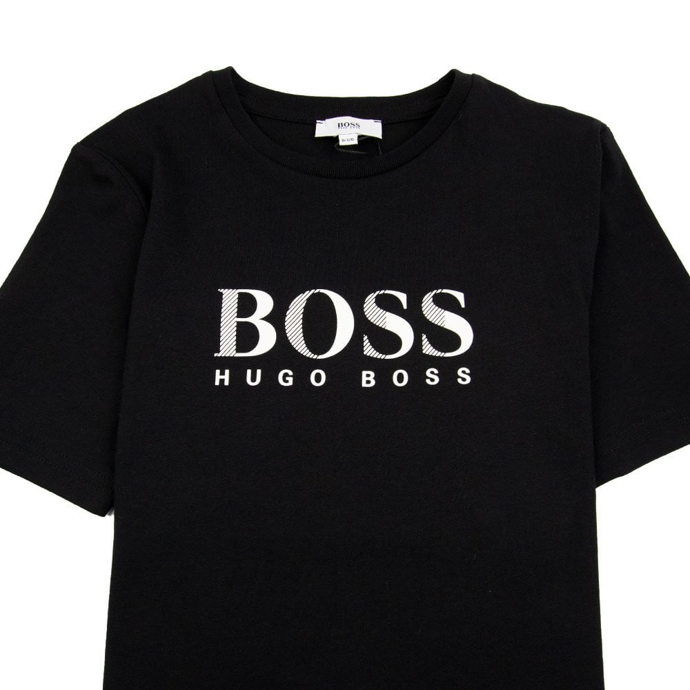 Hugo Boss Kids Chest Logo T-Shirt Black