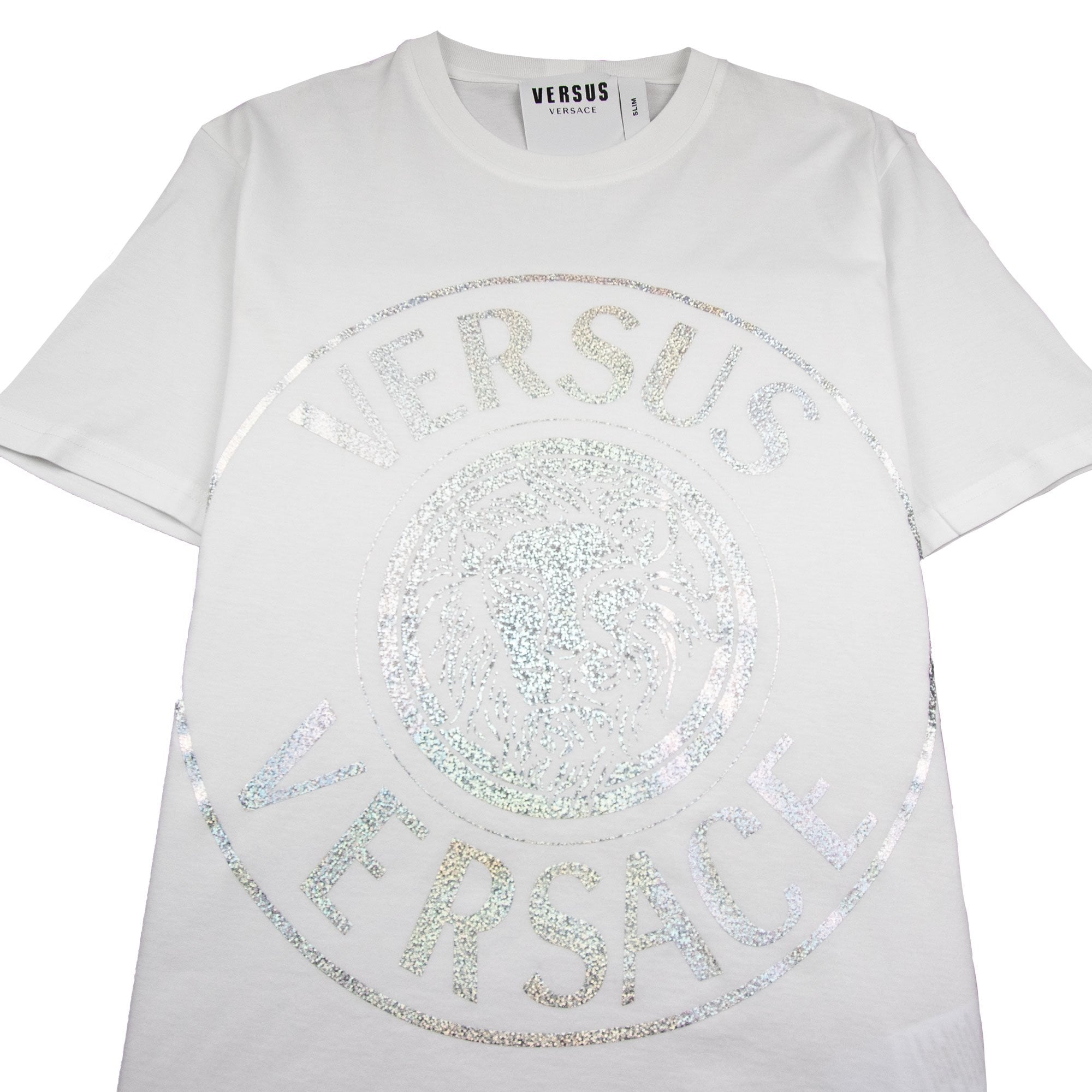 Versace Versus Foil Lion Tee White