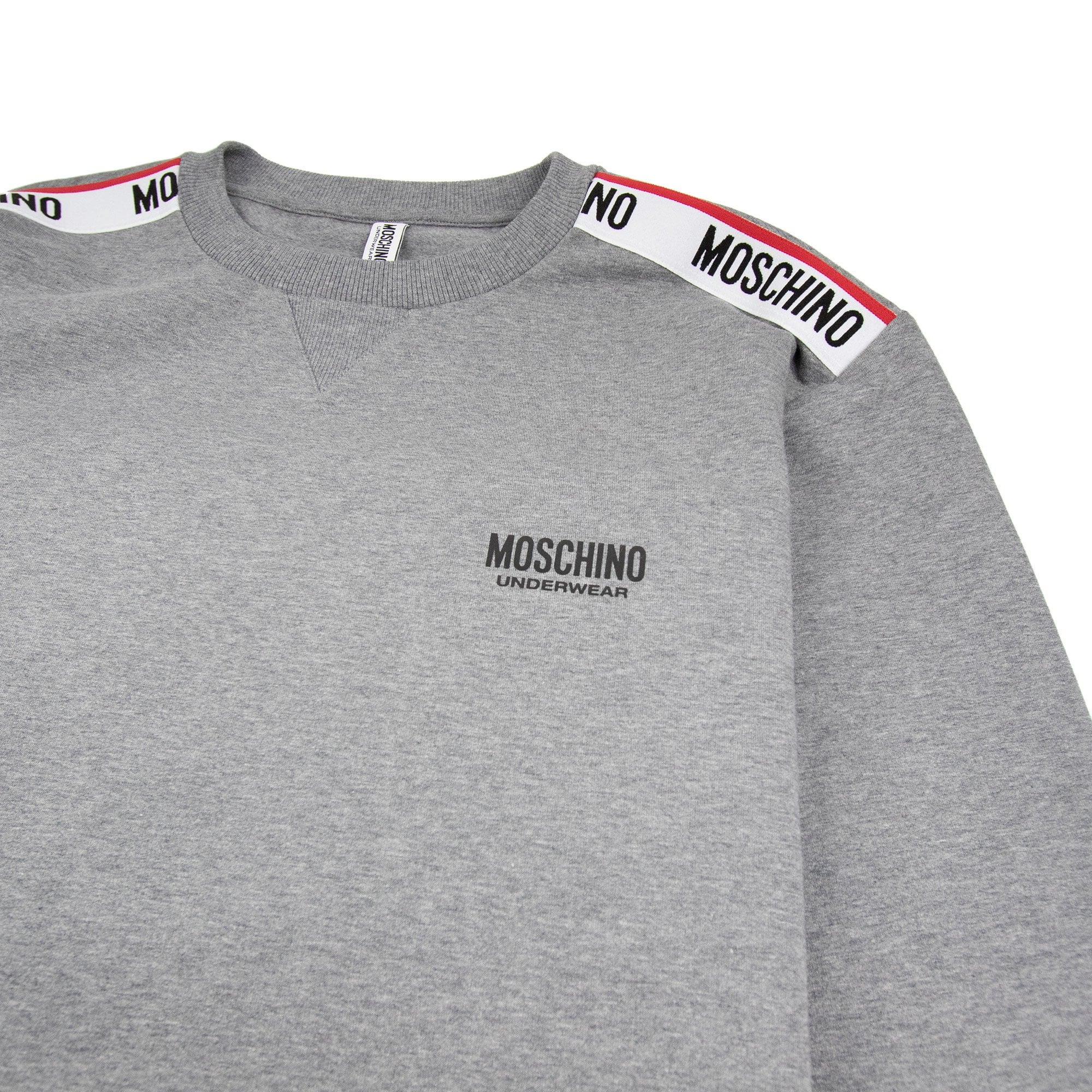 Moschino Underwear Shoulder Logo Sweatshirt Light Grey