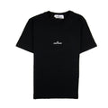 Stone Island Junior Back Double Compass Logo T-Shirt Black