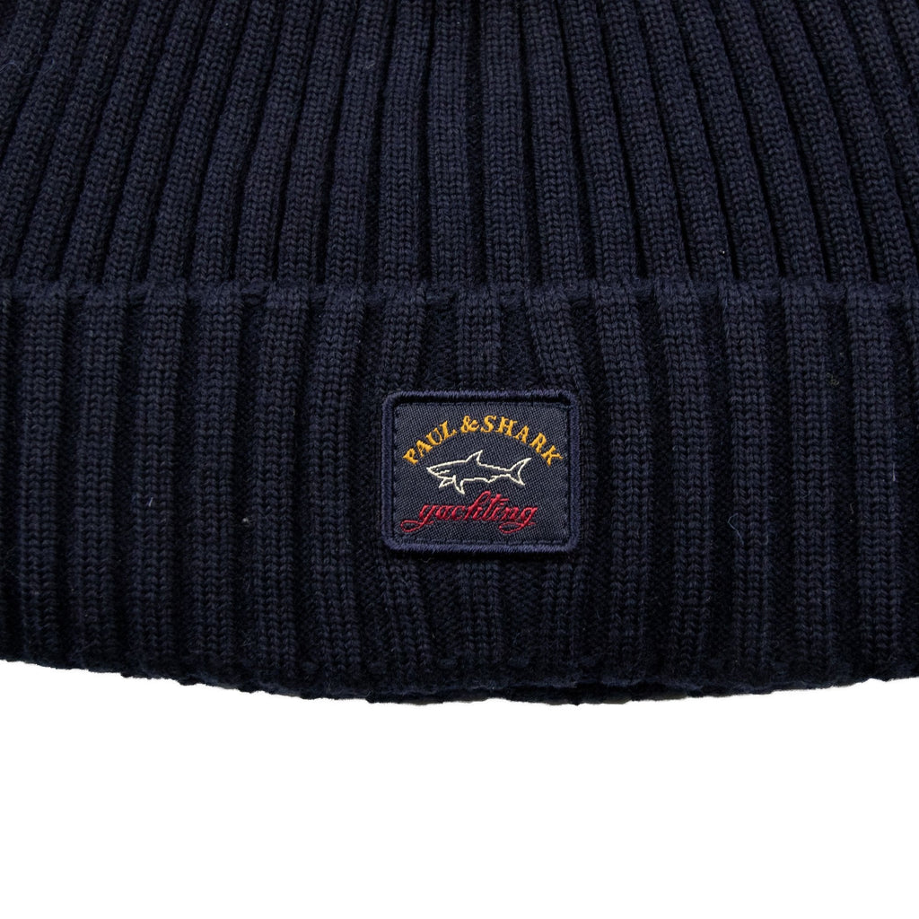 Paul And Shark Patch Logo Beanie Navy