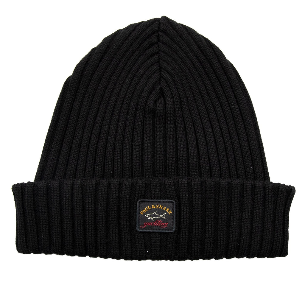Paul And Shark Patch Logo Beanie Black