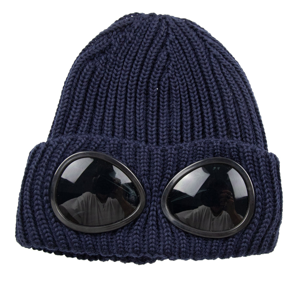 CP Company Undersixteen Goggle Winter Beanie Navy