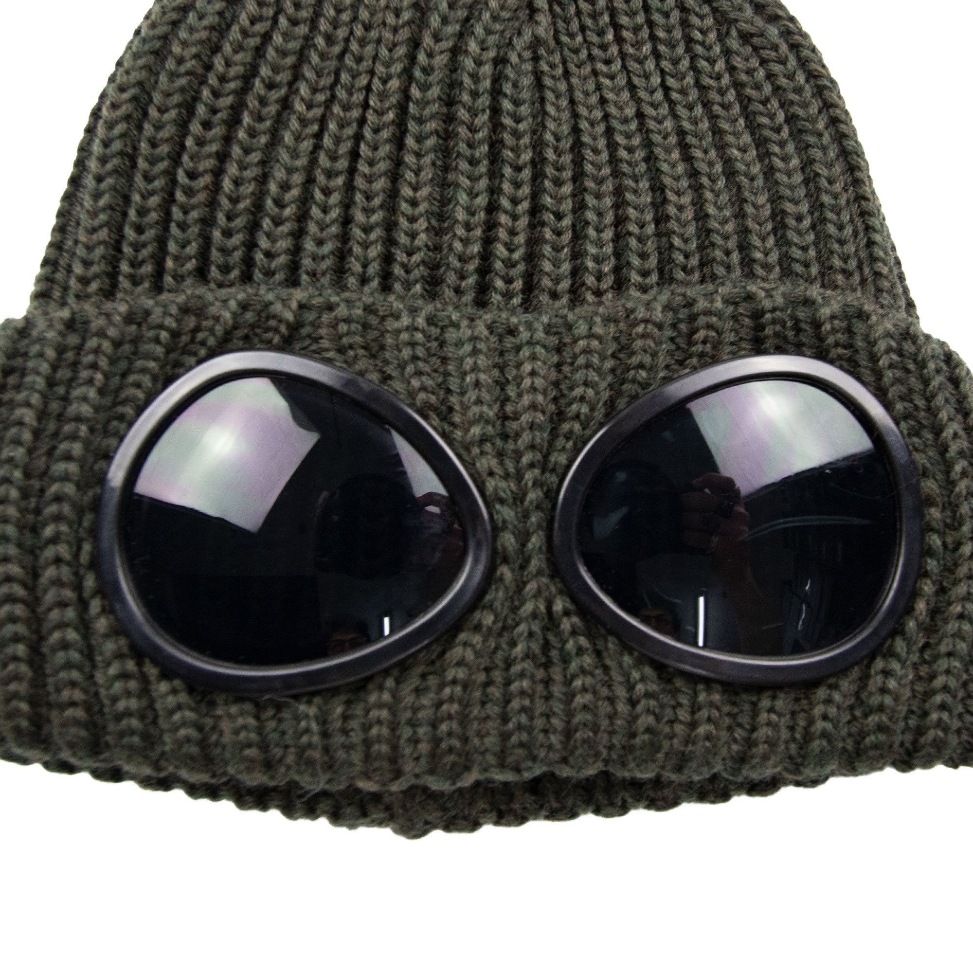 Cp Company Undersixteen Goggle Winter Beanie Khaki