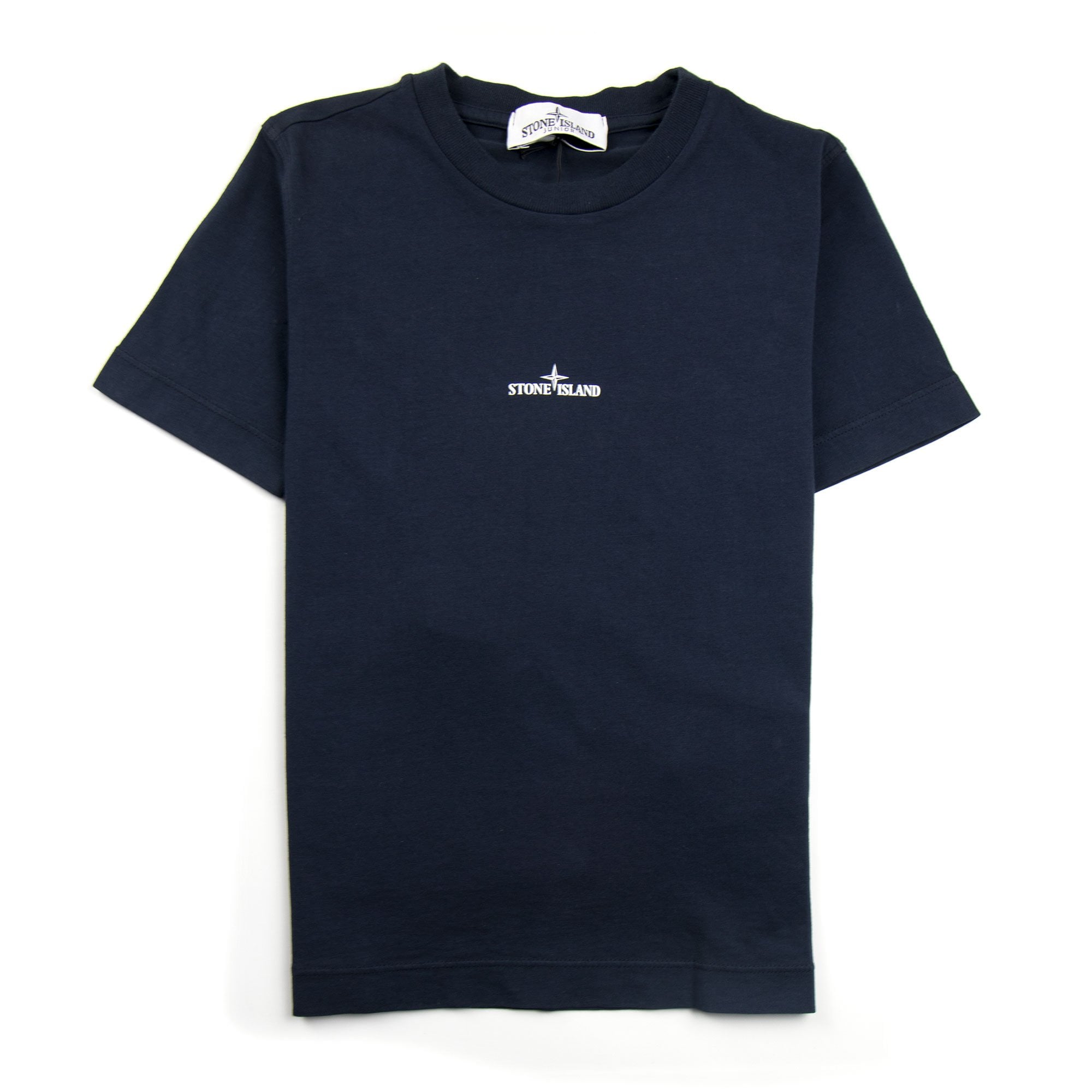 Stone Island Junior Back Compass Logo T-Shirt Navy