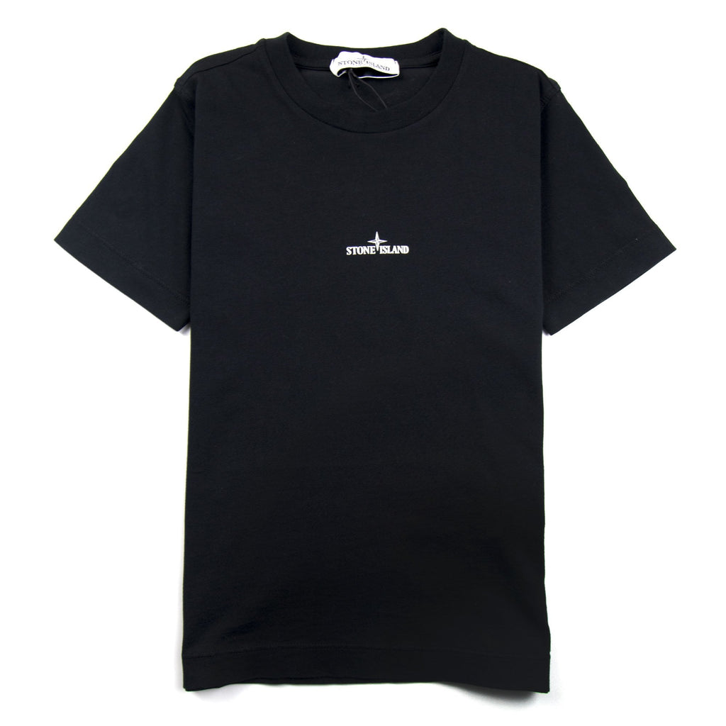 Stone Island Junior Back Compass Digital Logo T-Shirt Black