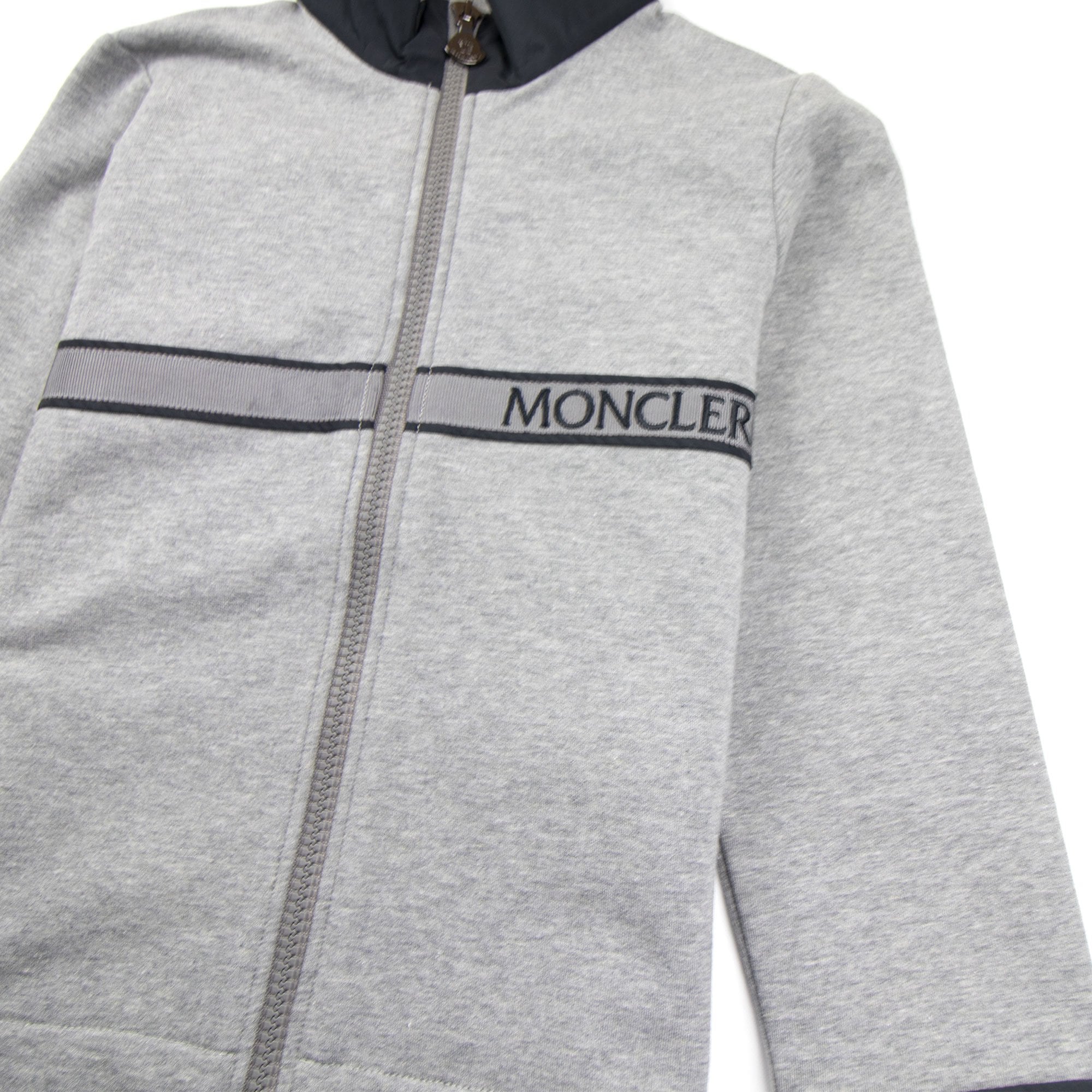 Moncler Junior Full Tracksuit Dark Grey