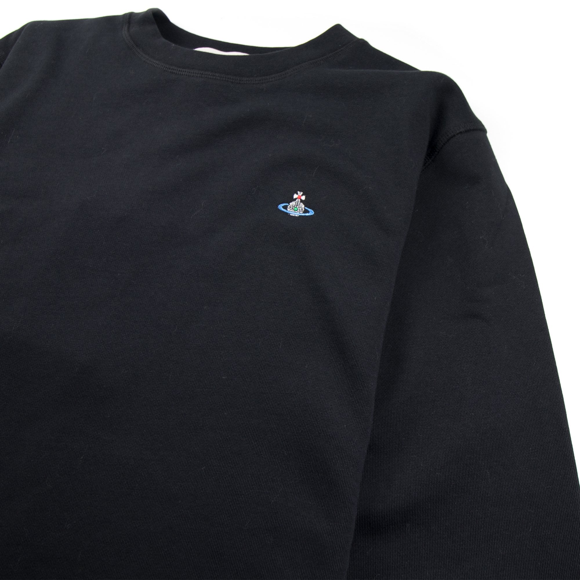 Vivienne Westwood Orb Logo Sweatshirt with Arm Buckles Black