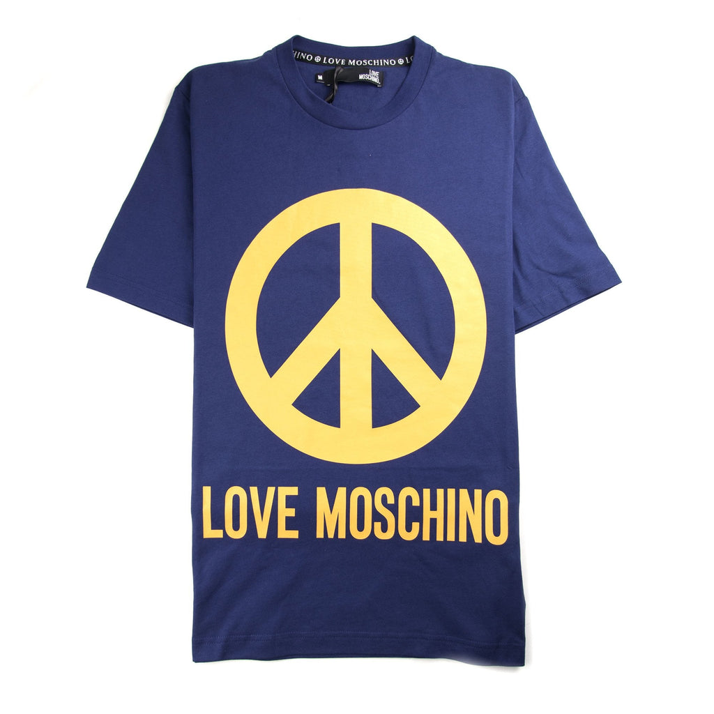 Love Moschino Peace T-shirt Navy/Yellow
