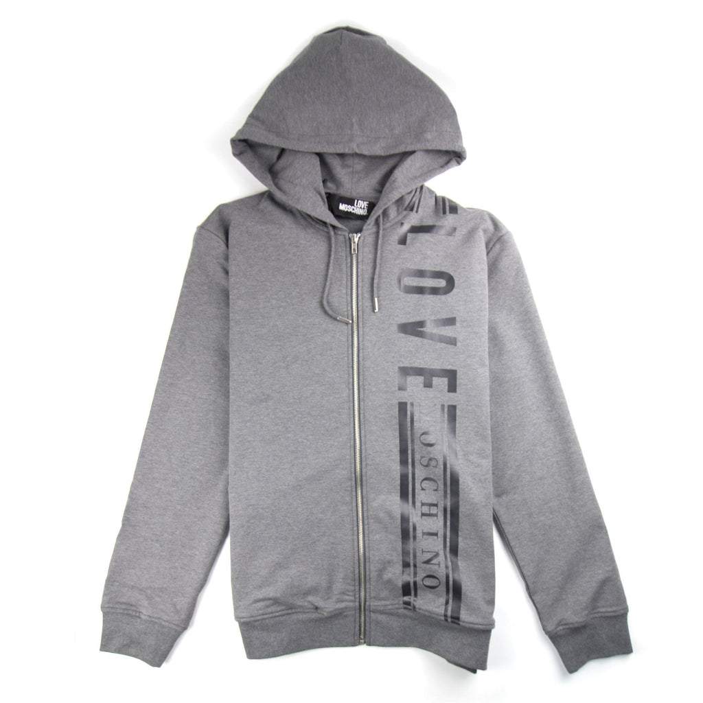 Love Moschino Side Logo Zip Up Hoody Dark Grey