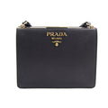 Prada Light Frame Saffiano Leather Bag Black