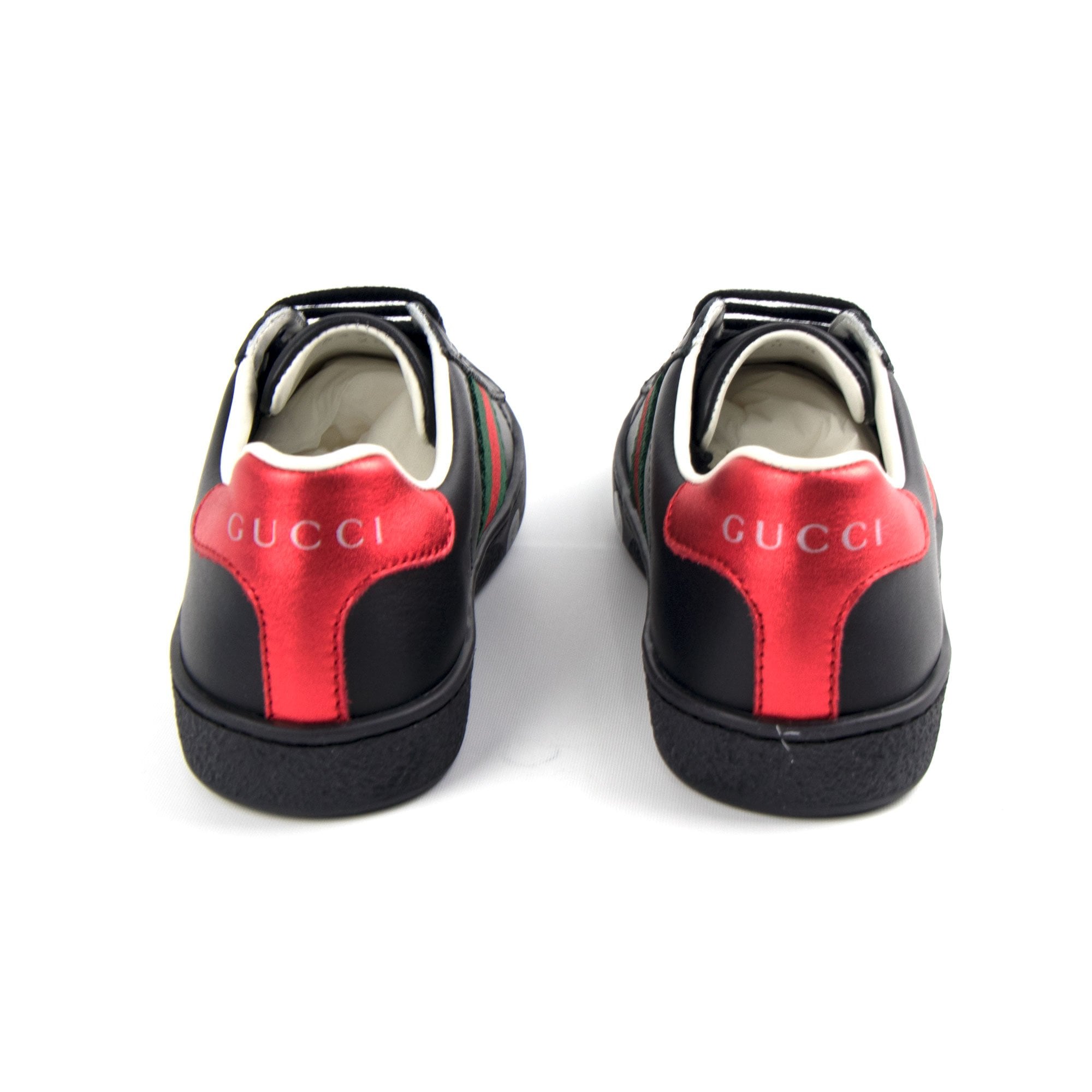 Gucci Junior Ace Leather Sneaker Black