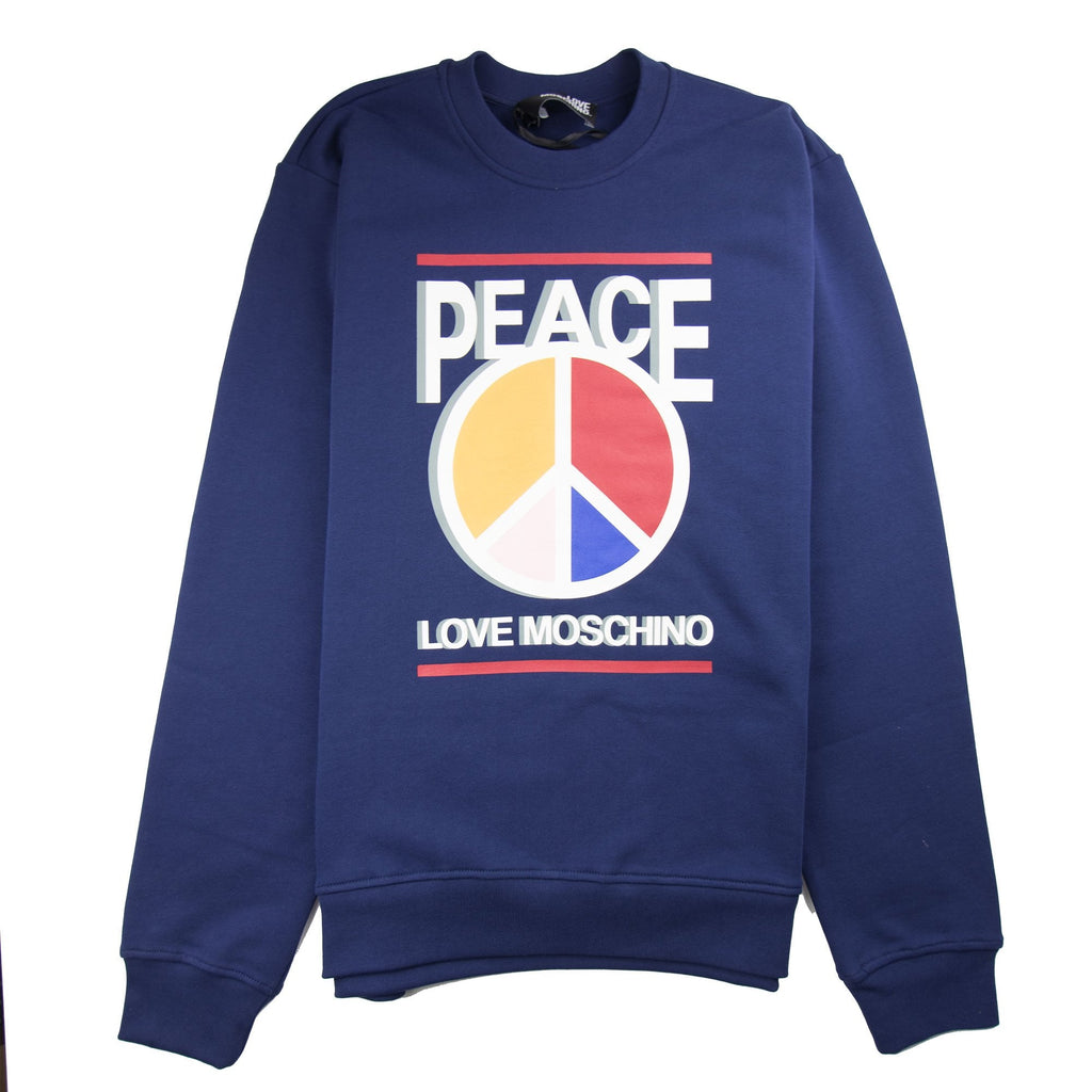 Love Moschino Peace Love Sweatshirt Blue