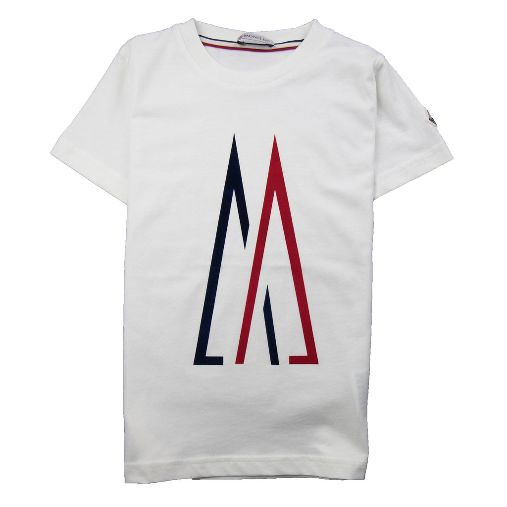 Moncler Junior Large Logo T-Shirt White