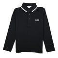Hugo Boss Kids Tipped Long Sleeve Polo Black
