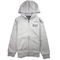 EA7 Junior Chest Logo Zip Up Hoody Grey