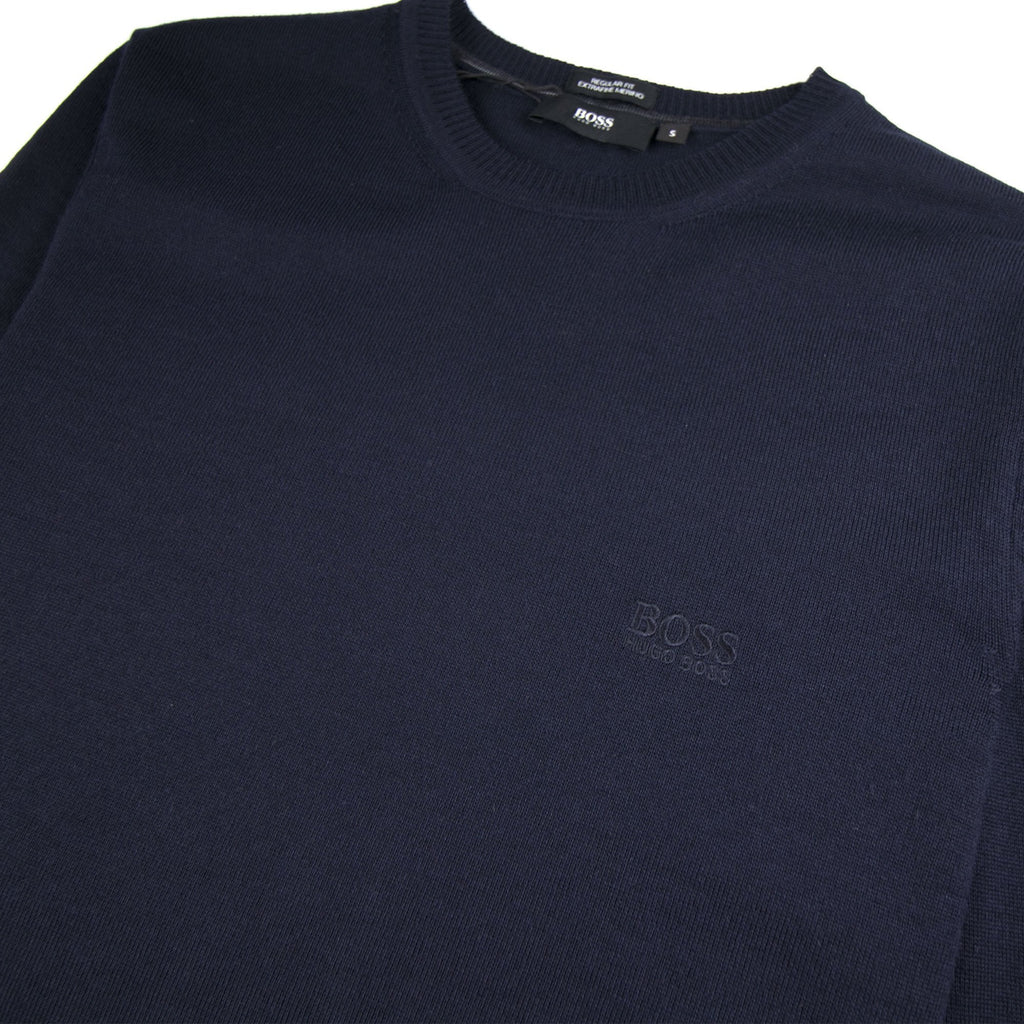 Hugo Boss Bargritte-B Round Neck Knitted Jumper Navy