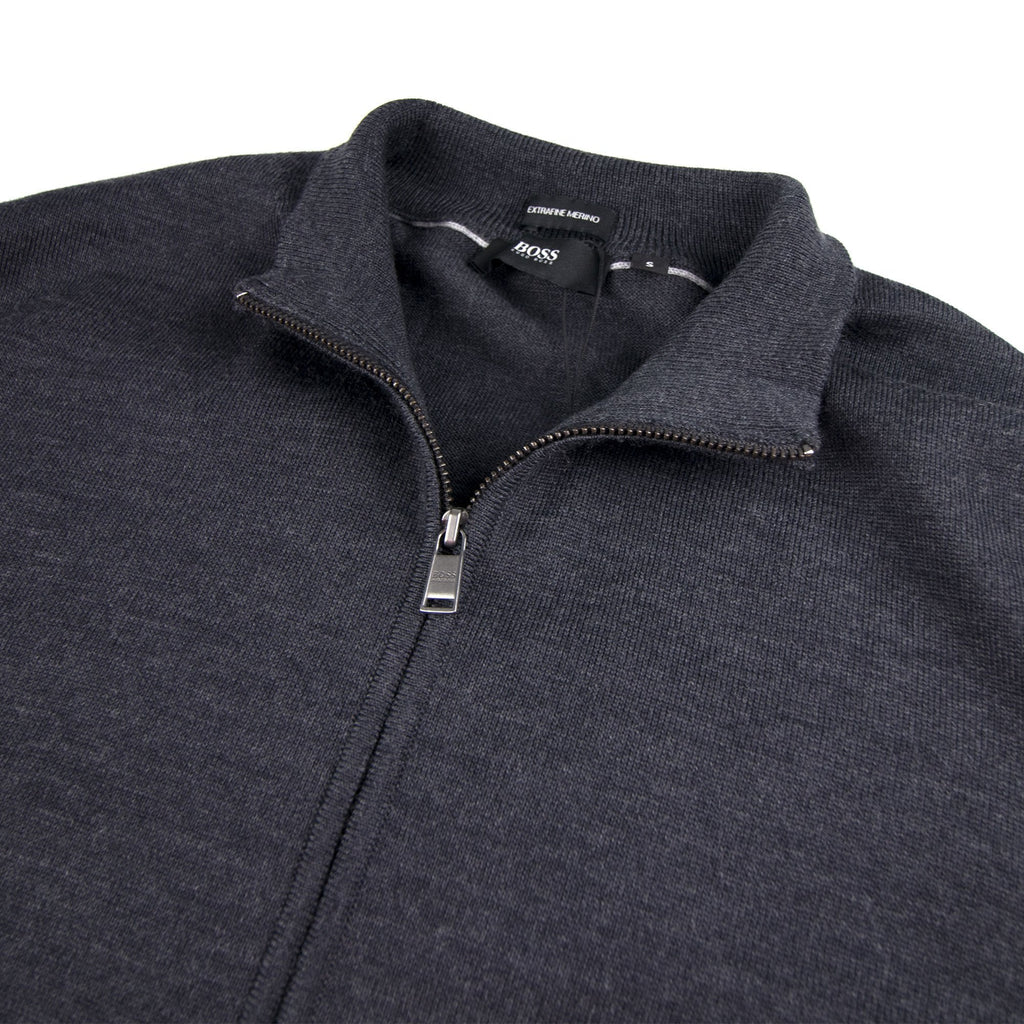 Hugo Boss Balonso Full Zip Jumper Dark Grey