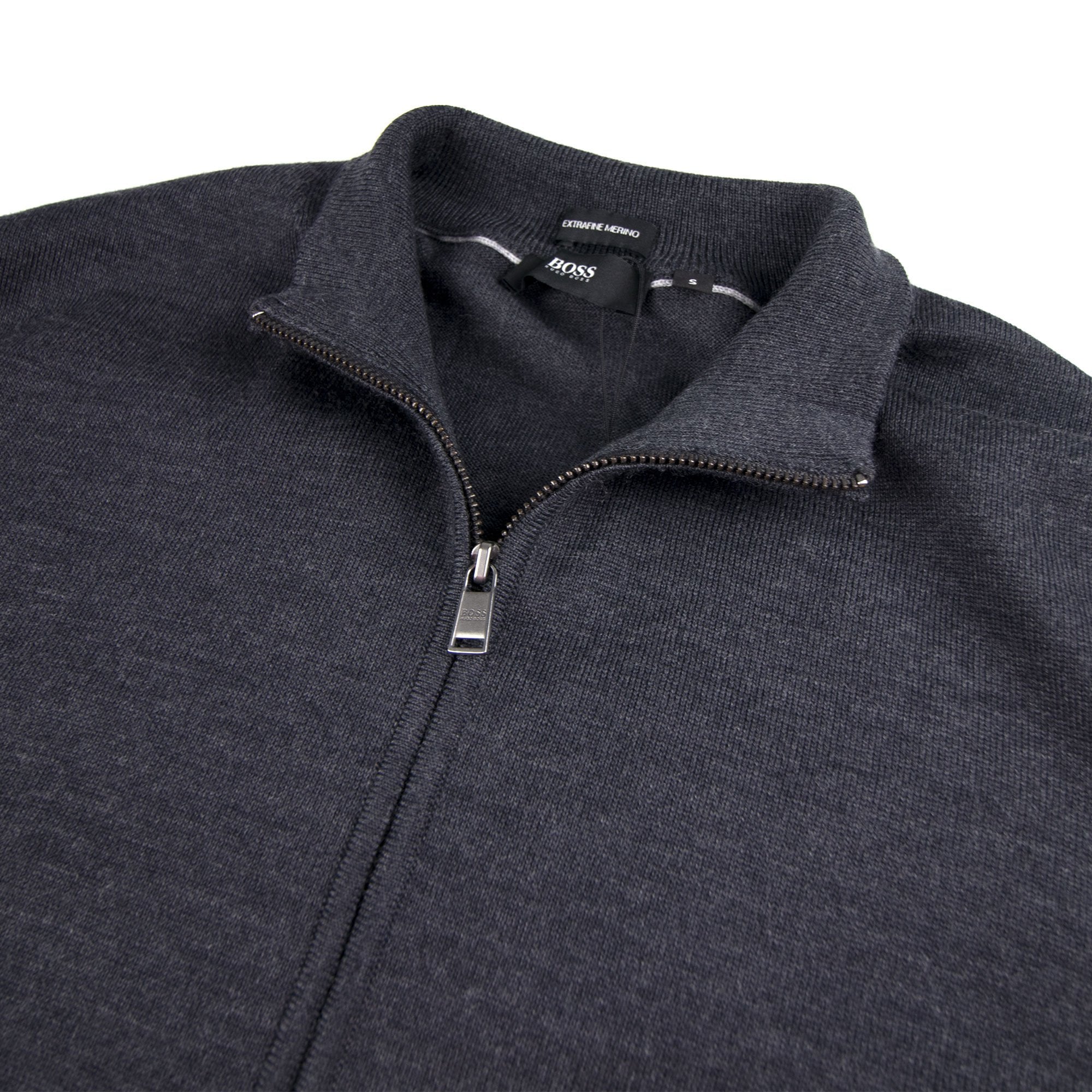 Hugo Boss Balonso Full Zip Jumper Dark Grey