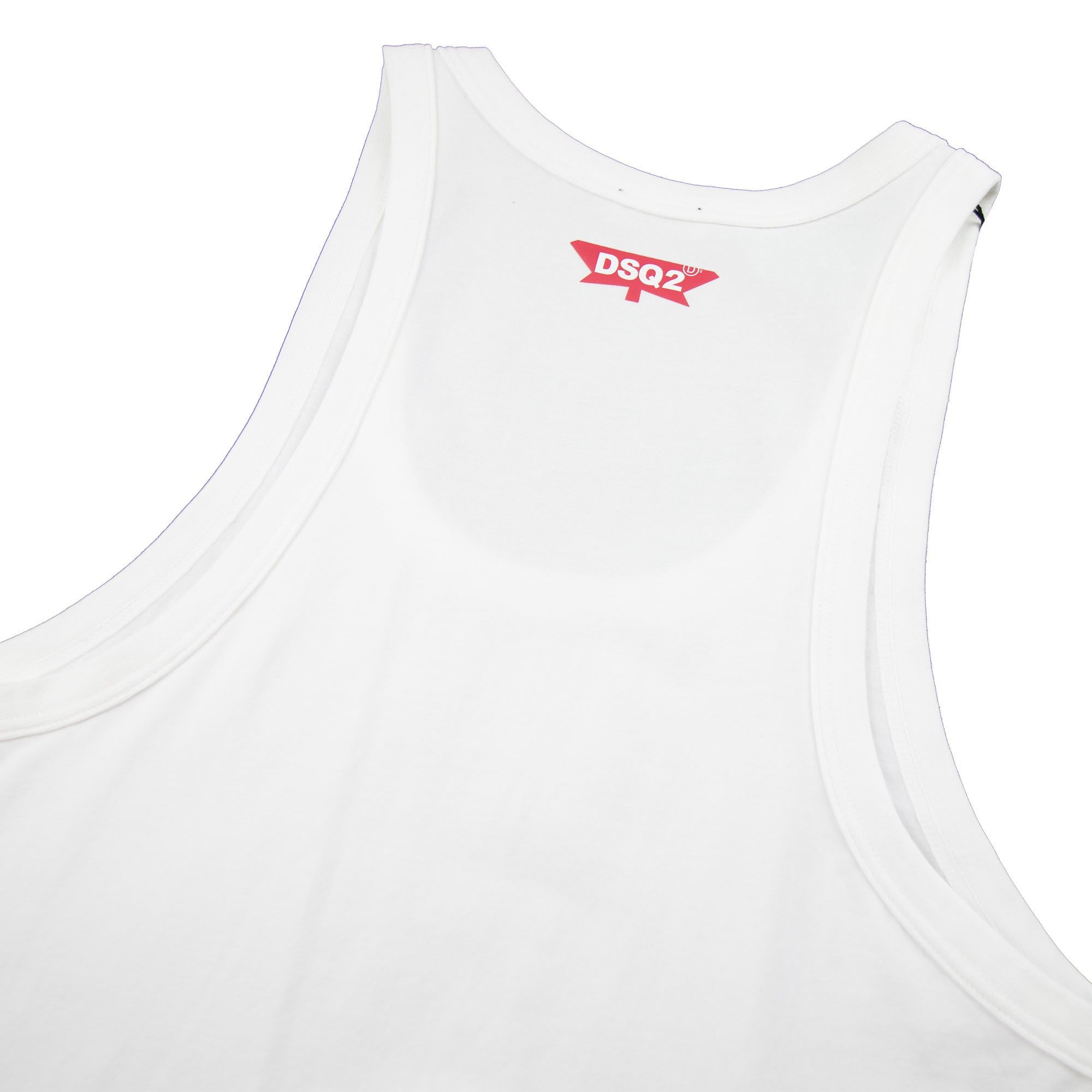 Dsquared2 Underwear Vest Leaf Logo White