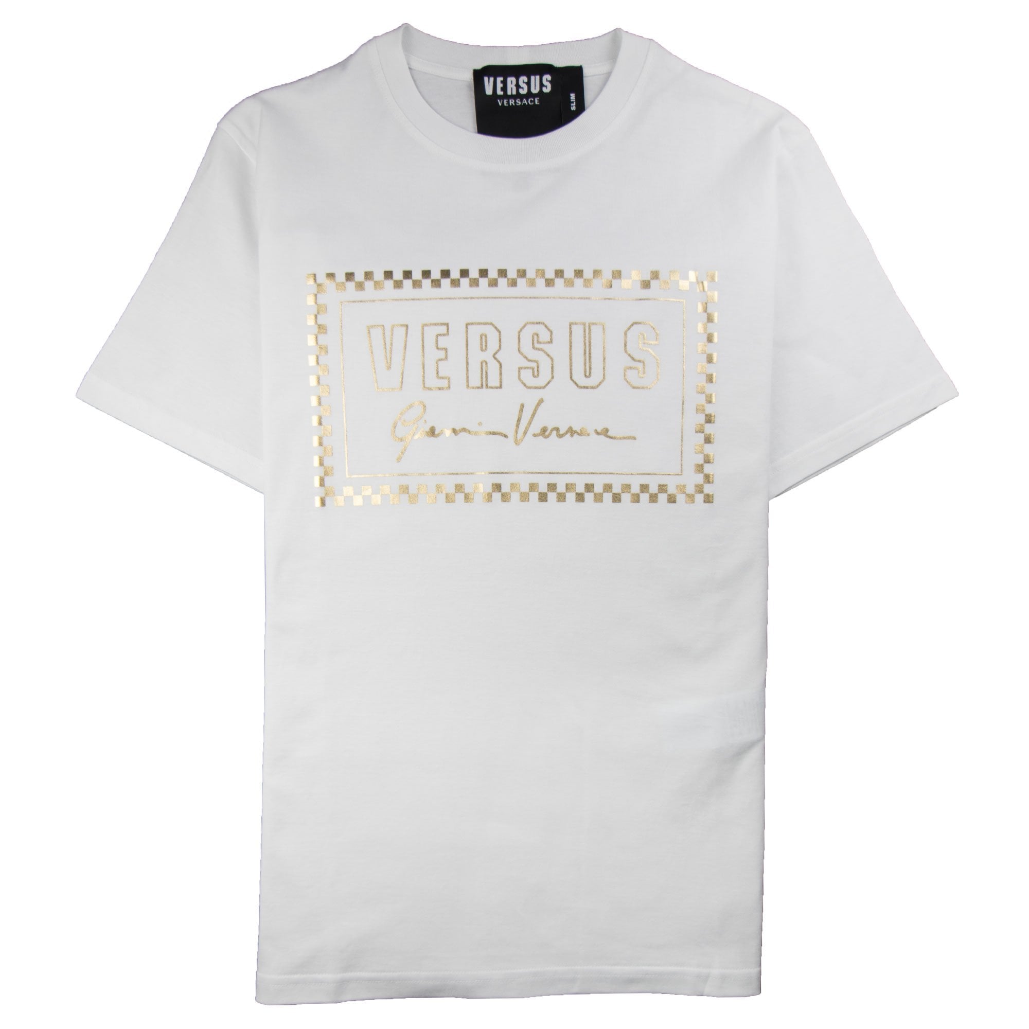Versace Versus 90's Foil Logo T-Shirt White/Gold – Onu