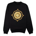 Versace Gold Hibiscus Medusa Sweatshirt Black
