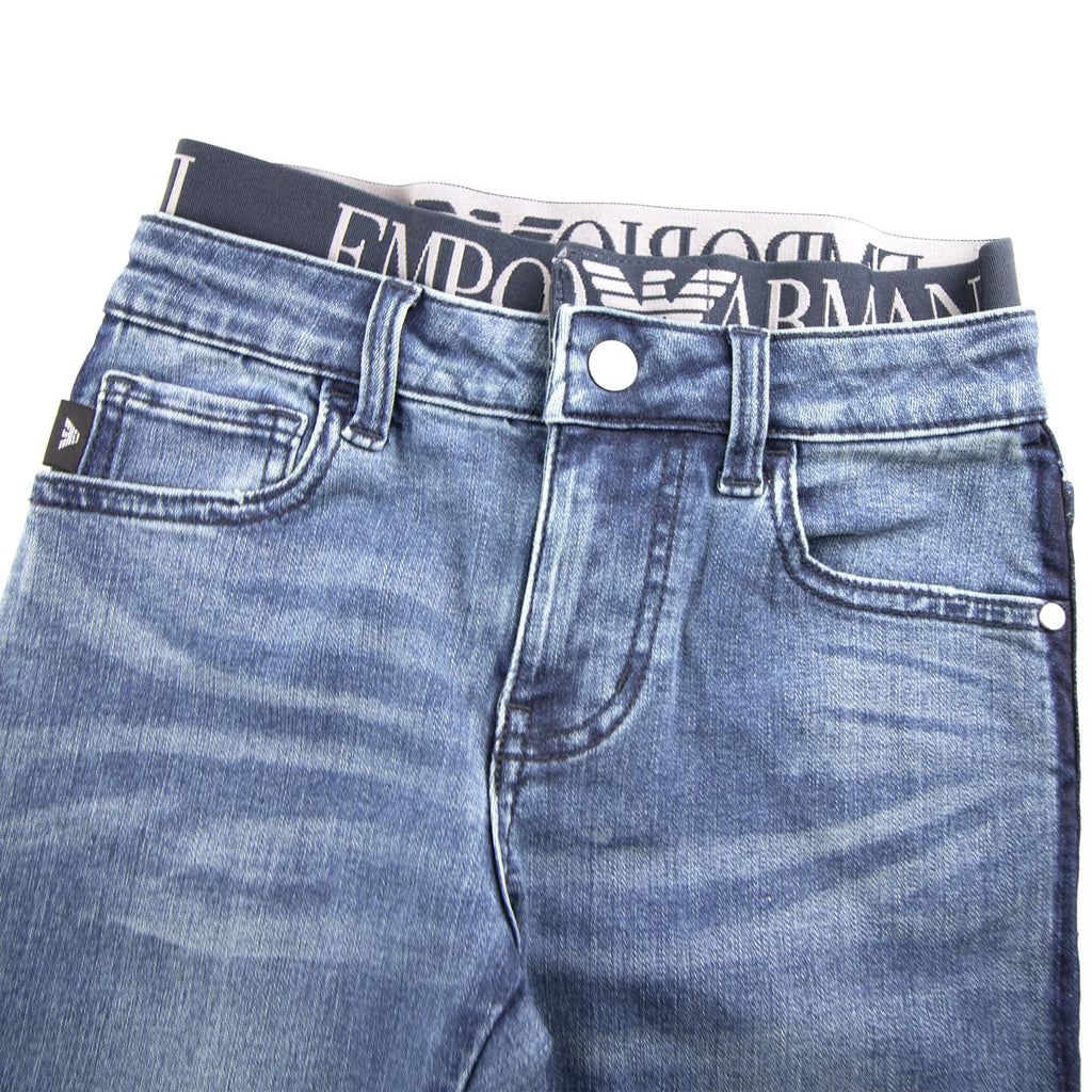 Emporio Armani Jnr Waistband Denim Jean