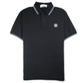 Stone Island Twin Tipped Short Sleeve Polo Shirt 'Regular Fit' Black