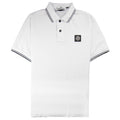 Stone Island Twin Tipped Short Sleeve Polo Shirt 'Regular Fit' White