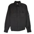 CP Company Watch Viewer Lens Linen Shirt Dark Grey