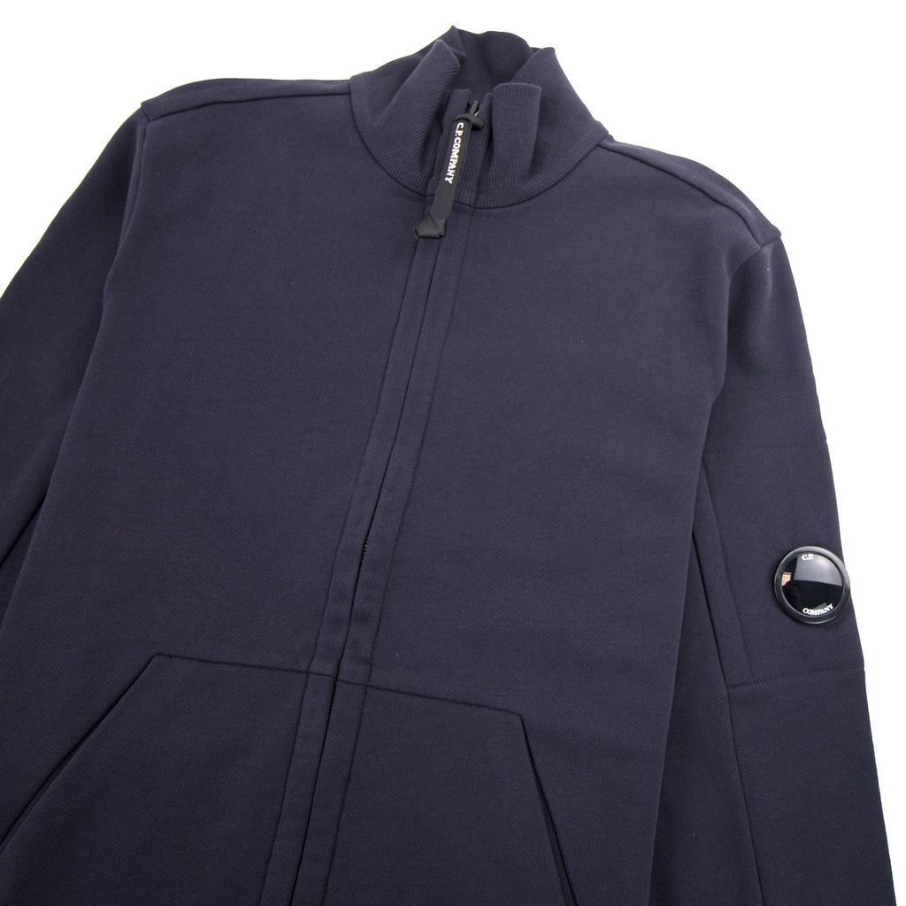 CP Company Funnel Neck Watch-viewer Lens Zip Up Sweatshirt Navy
