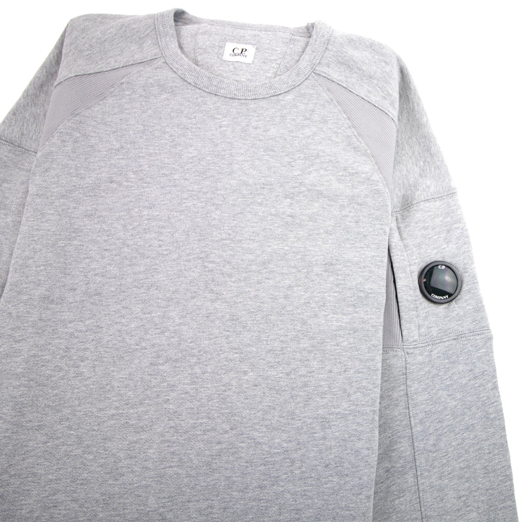 CP Company Diagonal Fleece Lens Sweatshirt w/ Waist String Grey