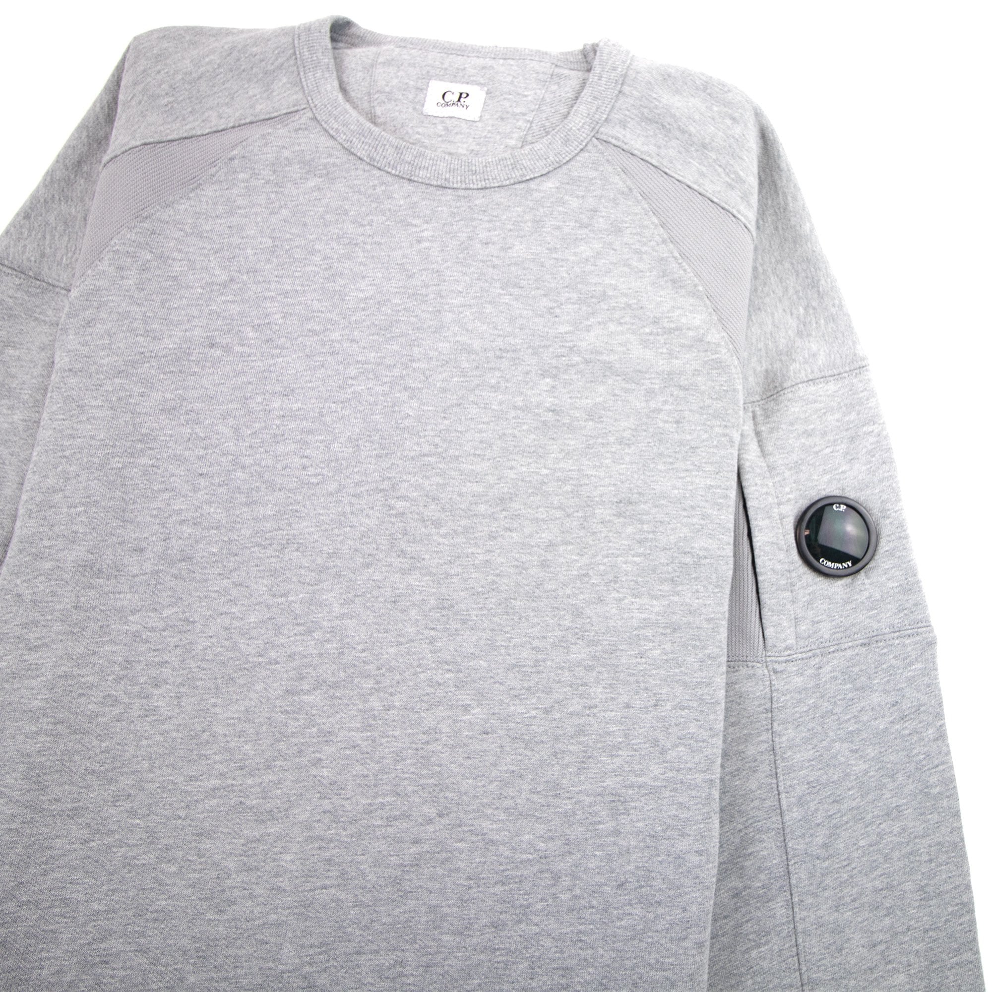 CP Company Diagonal Fleece Lens Sweatshirt w/ Waist String Grey
