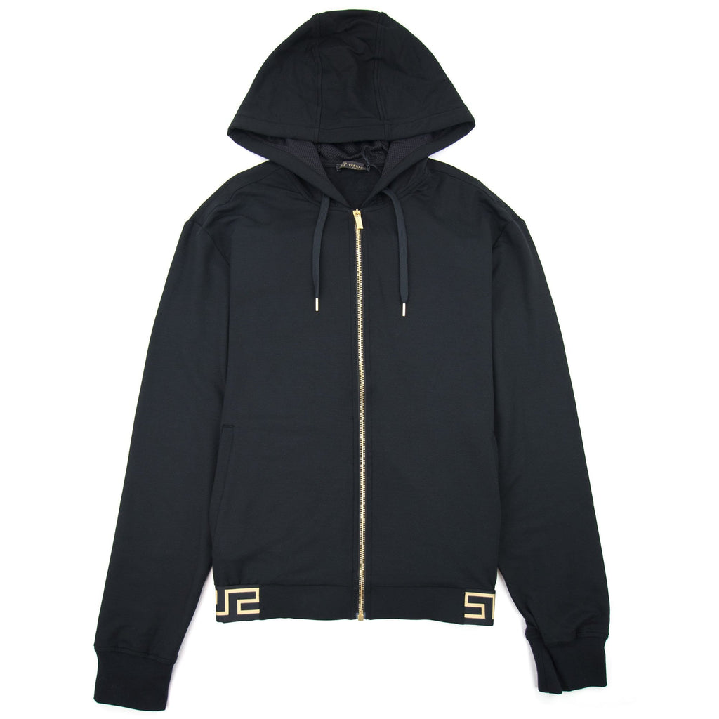 Versace Medusa Waist Band Zip Hoody Black