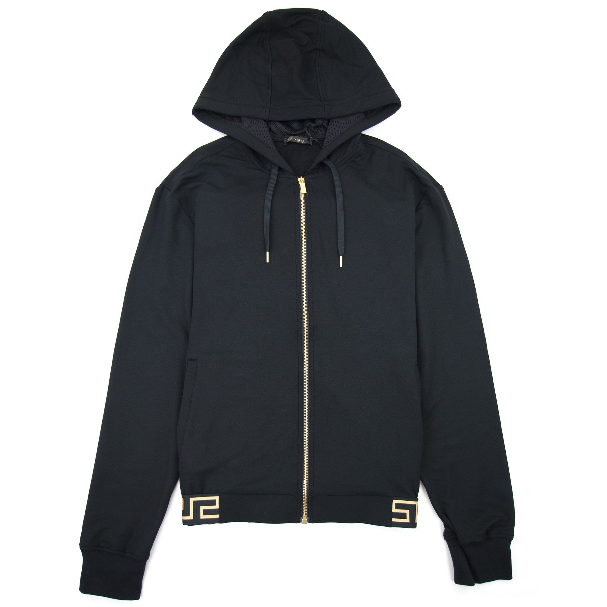 Versace Medusa Waist Band Zip Hoody Black