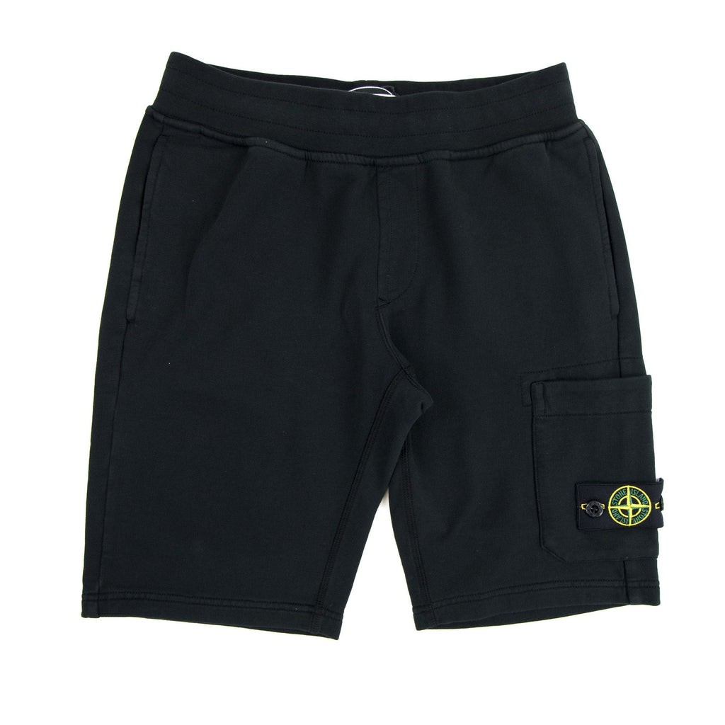 Stone Island Junior Bermuda Fleece Shorts Black V0029