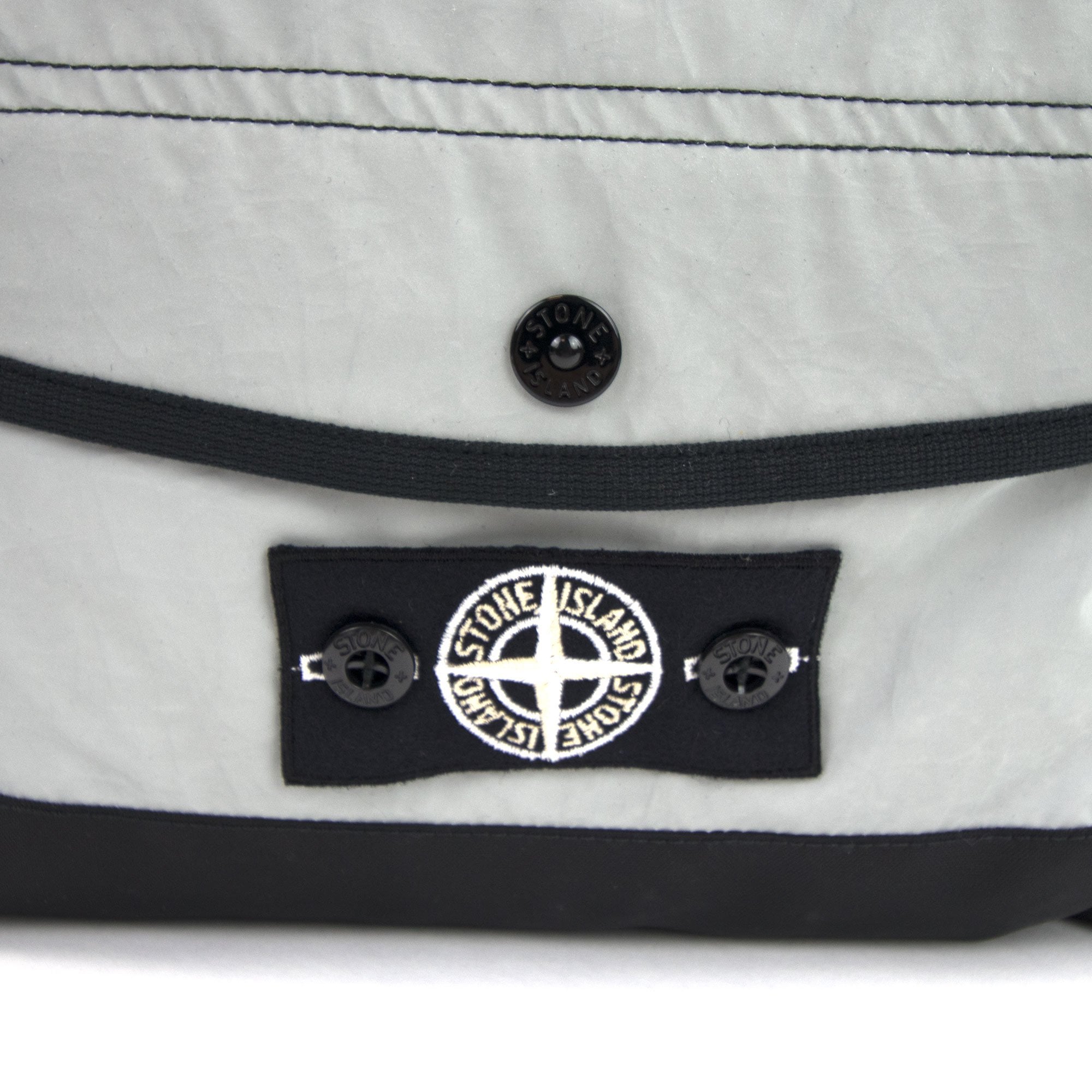 Stone Island Junior Garment Dyed Plated Reflective Rucksack Grey