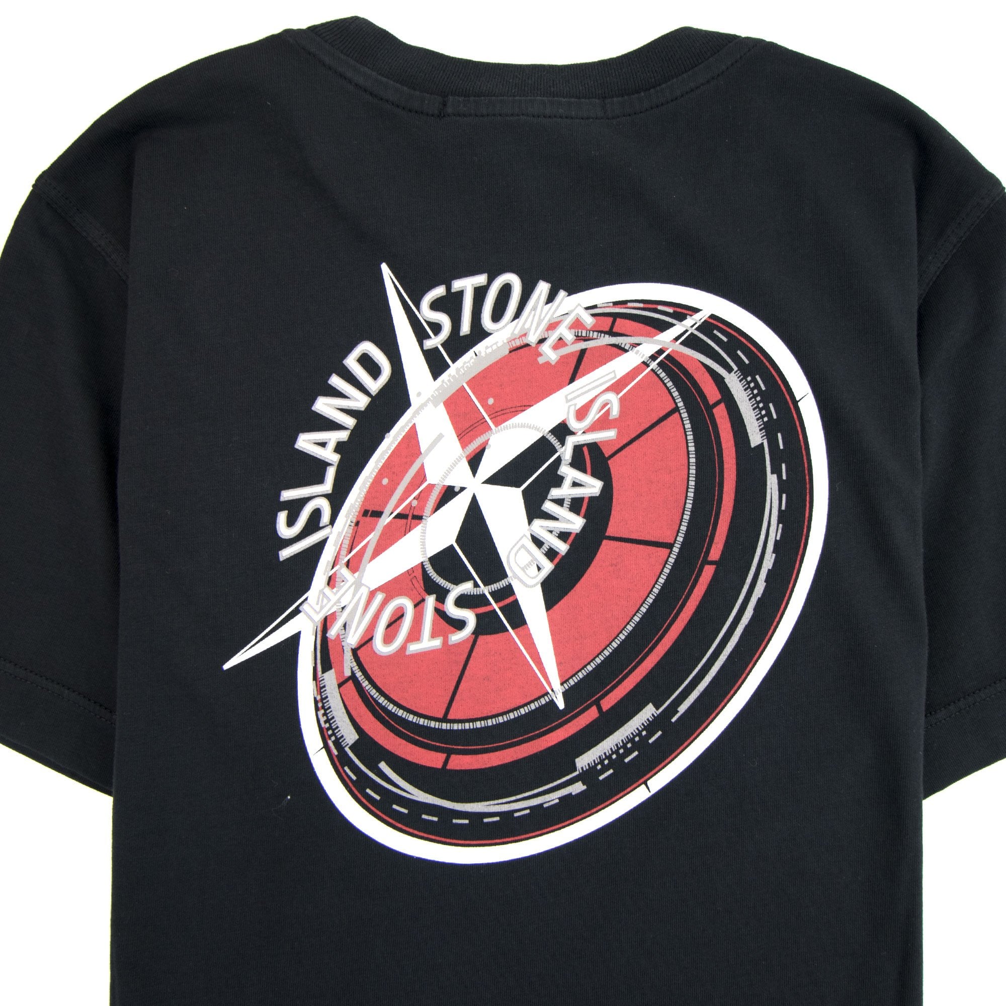 Stone Island Junior Back Logo T-Shirt Black V0029