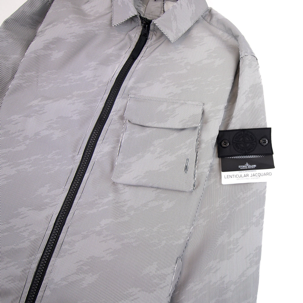 Stone Island Shadow Project Lenticular Zip-up Overshirt Jacket Black V0029