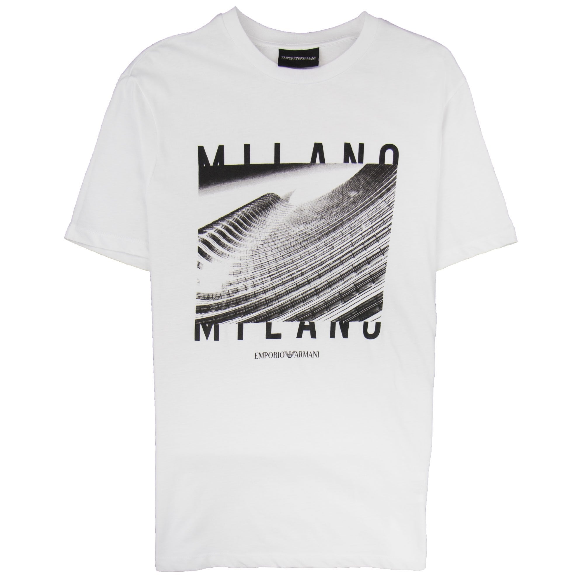 Armani Jeans City Logo Milano T-shirt Bianco Ottico 0100