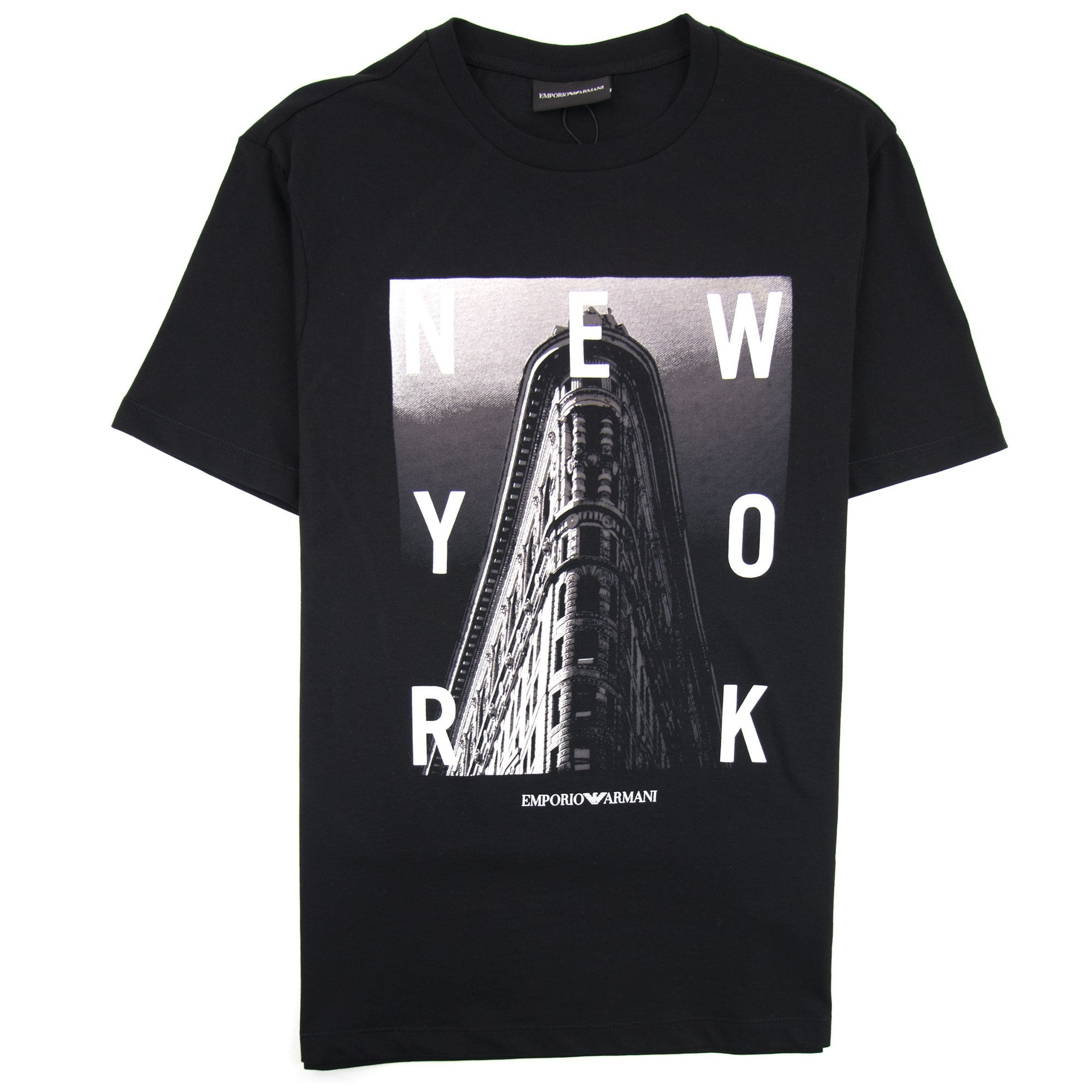 Armani Jeans City Logo New York T-shirt Nero 0999