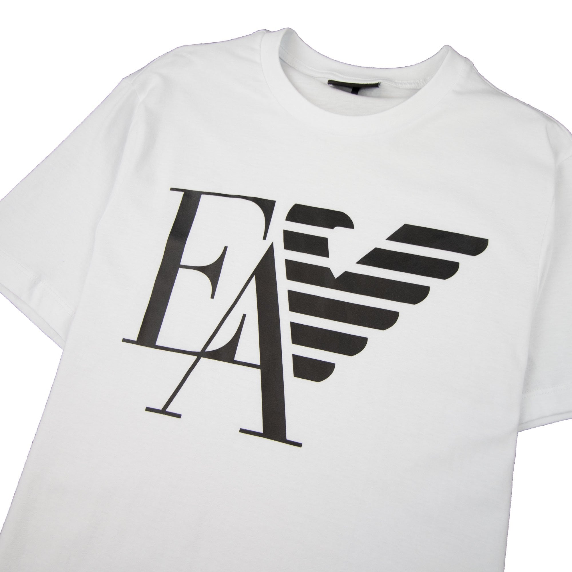 Armani Jeans Ea Eagle Print Logo T-shirt Bianco Ottico 0100
