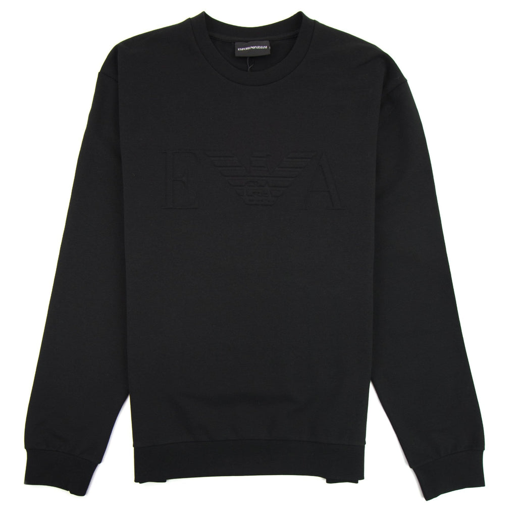 Armani Jeans Embossed Logo Sweatshirt Nero 0999